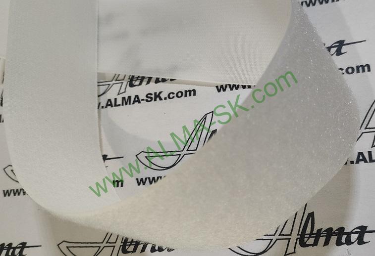 Suchý zips 50 mm SLUČKA biela